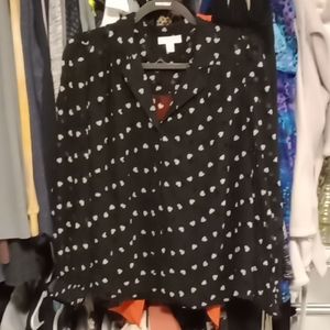 Topshop heart blouse